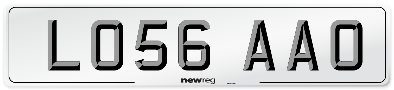 LO56 AAO Number Plate from New Reg
